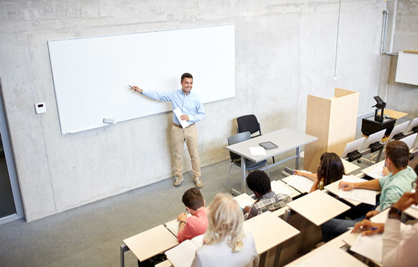 Professor teaching a class