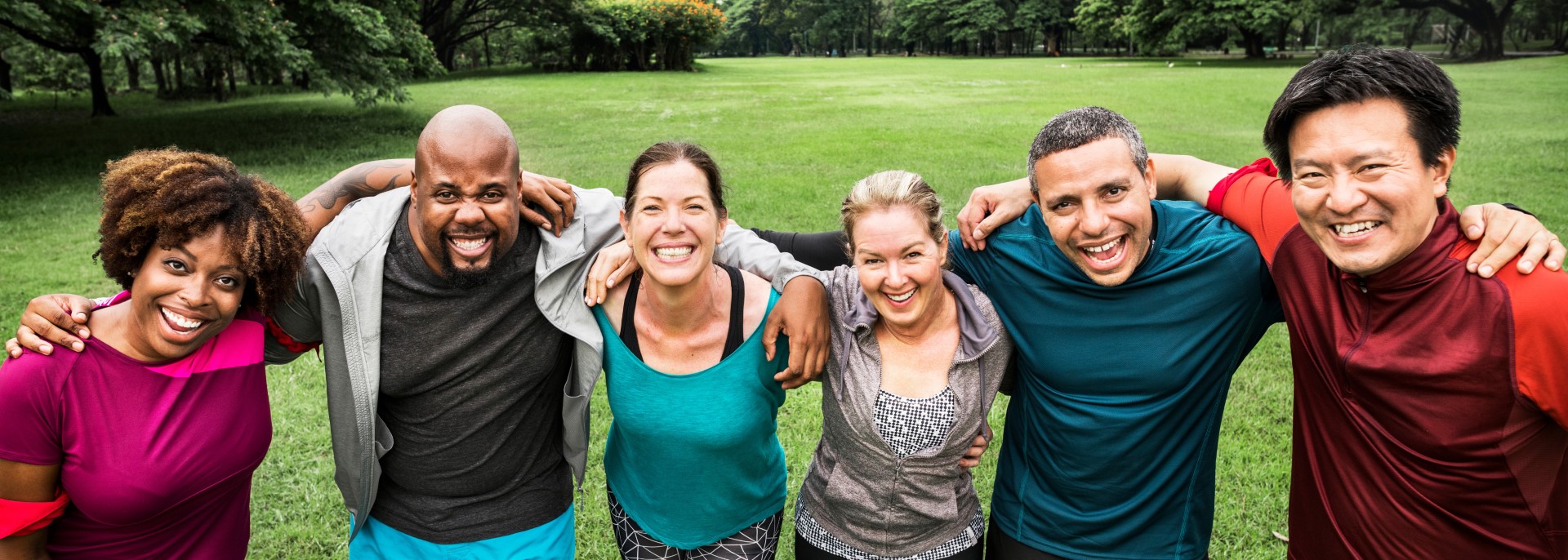 Group of individuals exercising together